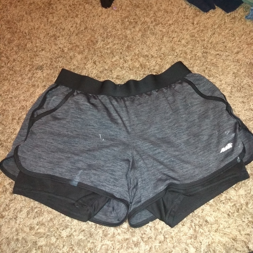 Black and Grey Spandex Shorts